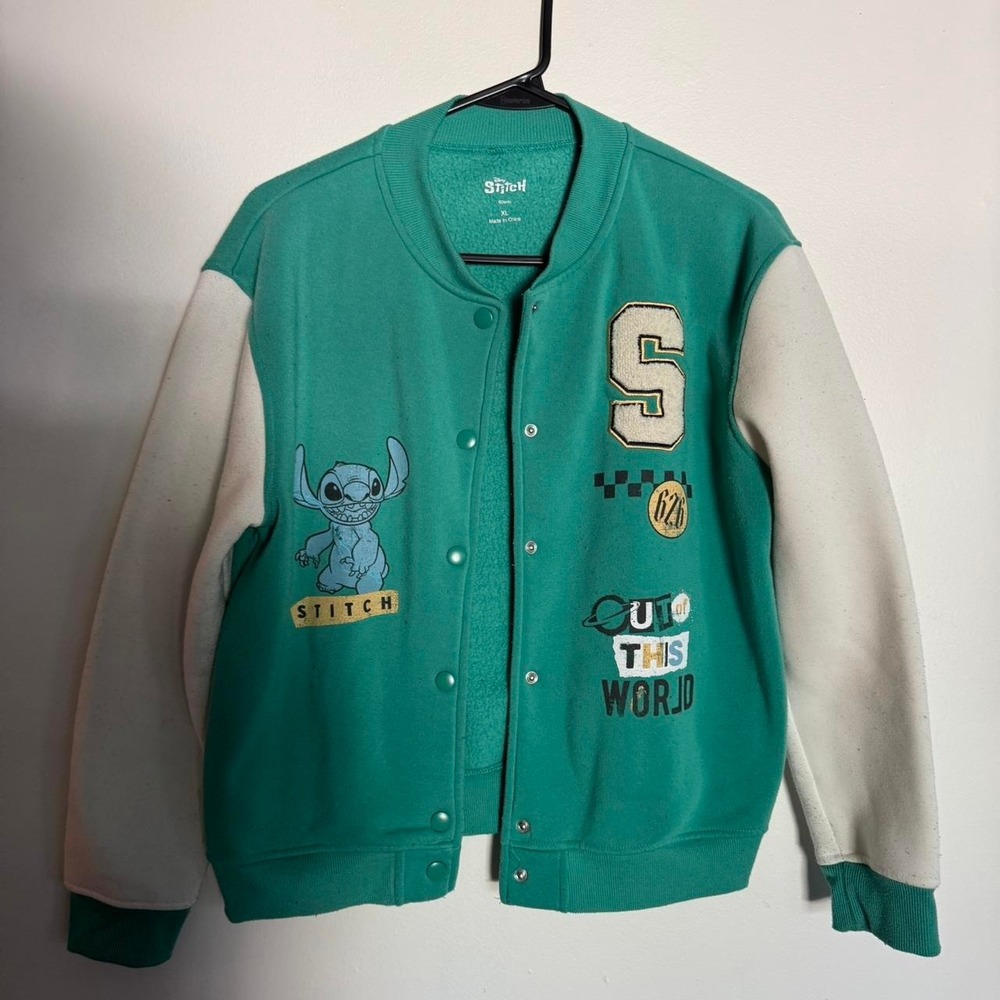 Disney Stitch varsity jacket Kids Size XL‎